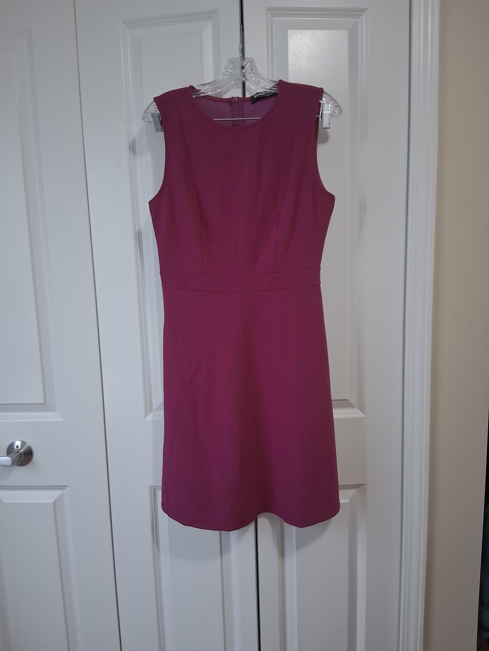 Allegra K Sleeveless Fuchsia Midi Dress